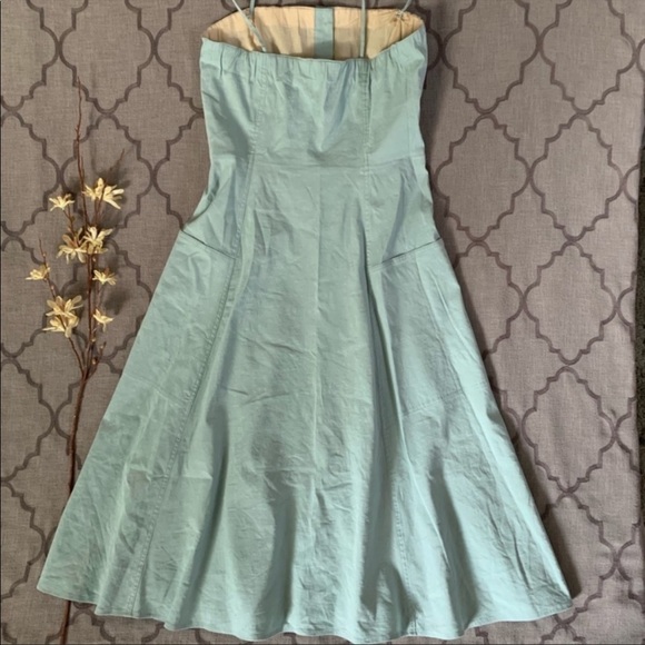 NWT-Theory Chic, Classic Beauty Wardrobe Staple! Sky Blue Button Front Day Dress - Picture 8 of 16